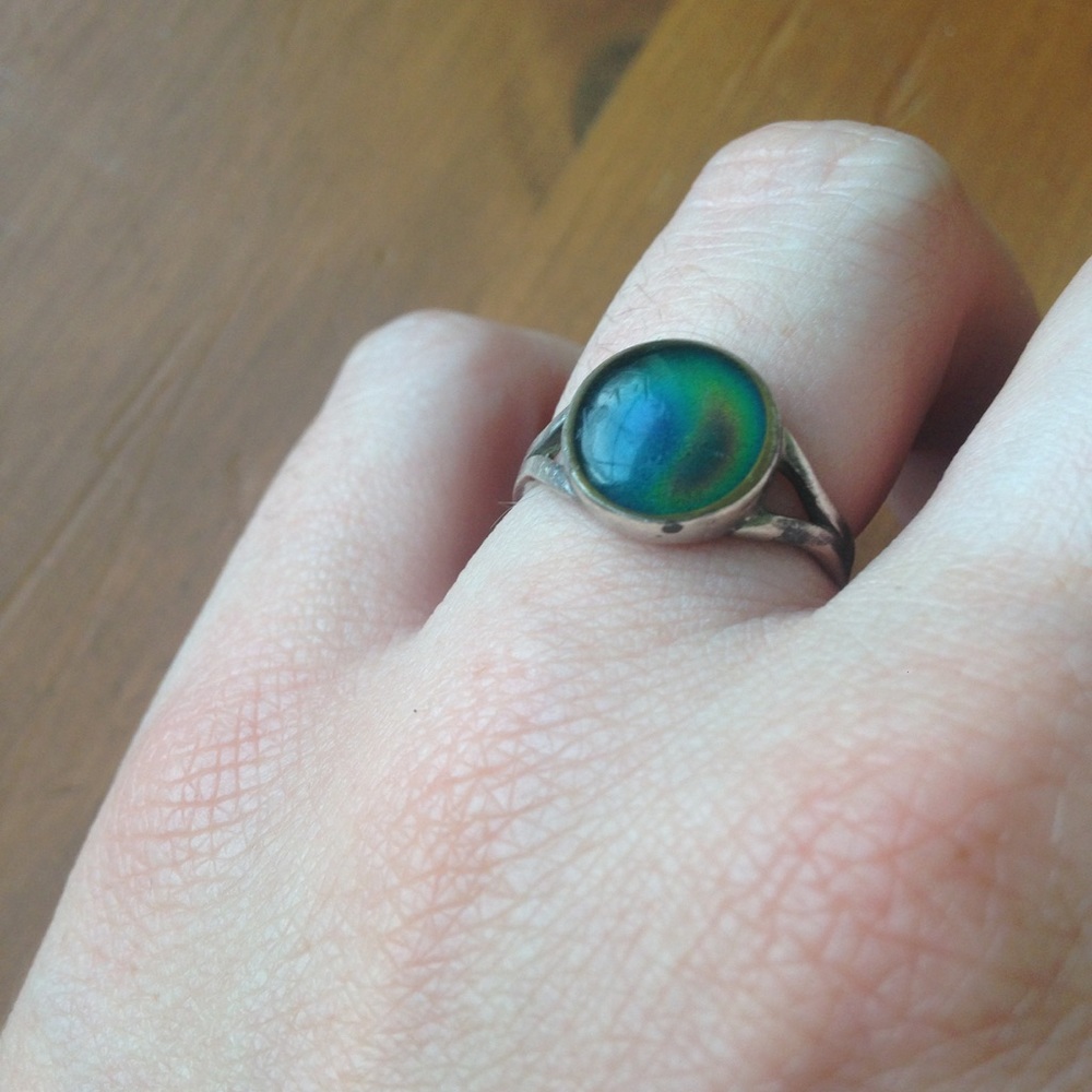 vintage sterling silver mood ring
